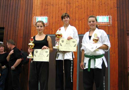 4.6 Siegerehrung Hard Style. 1 Lorena; 2. Nicole; 3. Saskia