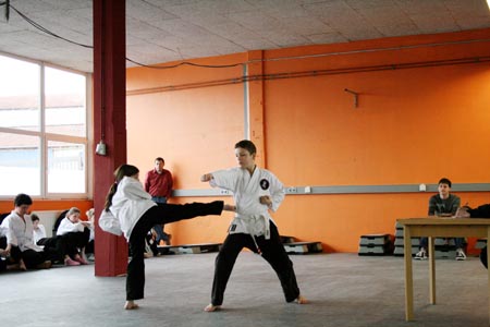 3.0 Valeria und die 5. Ippon Kumite. Schönd en Abstand einhalten...