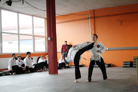 3.1 Hier zeigt Valeria die 6. Ippon Kumite. Schön zum Kopf. 1A Leistung