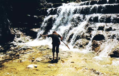 2.3 Weiter ging es im Lehrgang, leider auch auf äußerst glitschigen Steinen