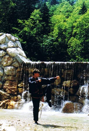 3.3 War auch für Manuel eine neue Erfahrung, Drunken Master im glasklaren Wasser, auf rutschigem Untergrund